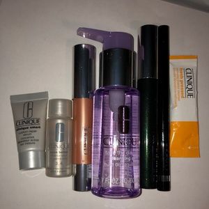 Clinique sampler pack, cleansing oil and make up